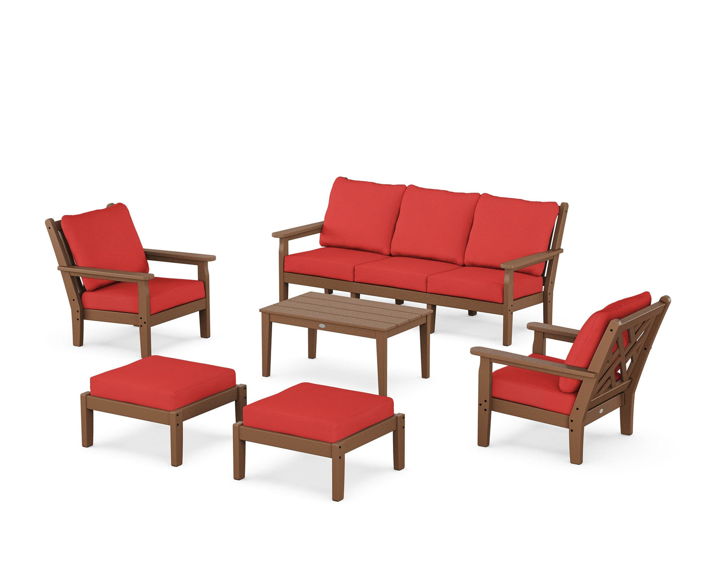 Chippendale 6-Piece Lounge Sofa Set