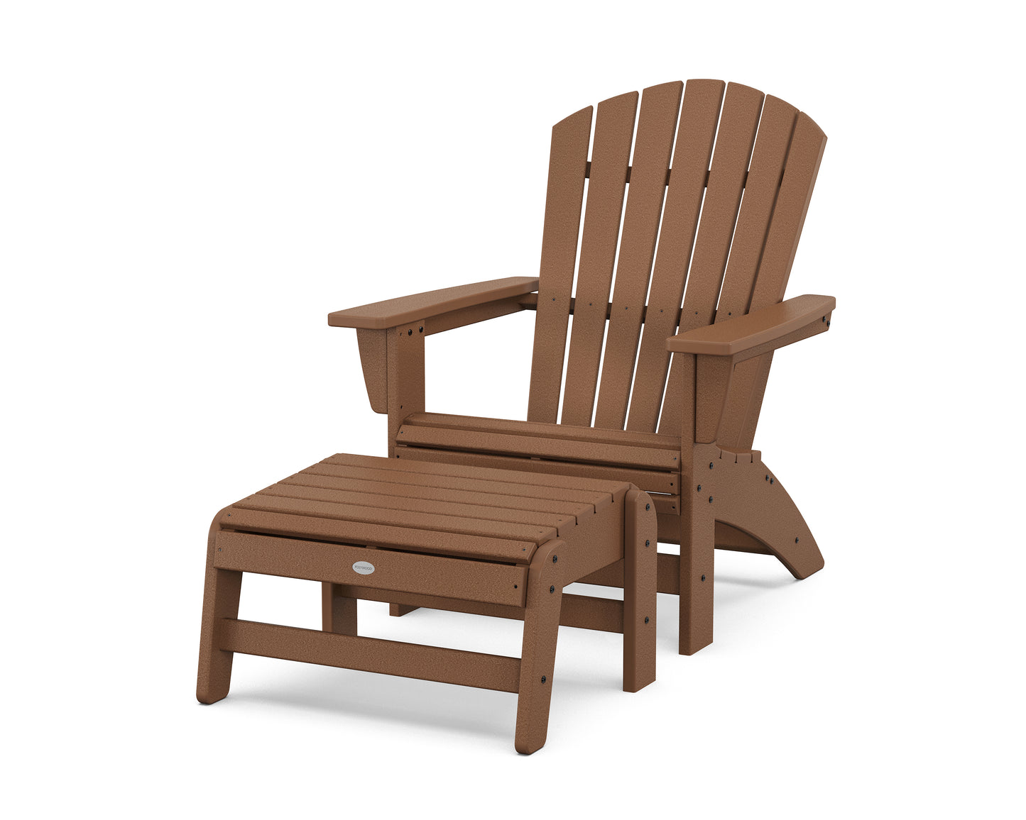 Nautical Grand Adirondack Chair with Ottoman