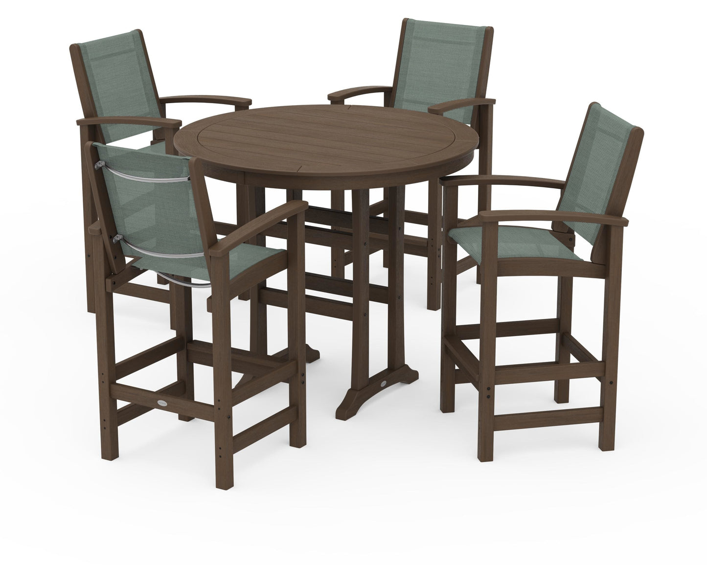 Coastal 5-Piece Nautical Trestle Bar Set