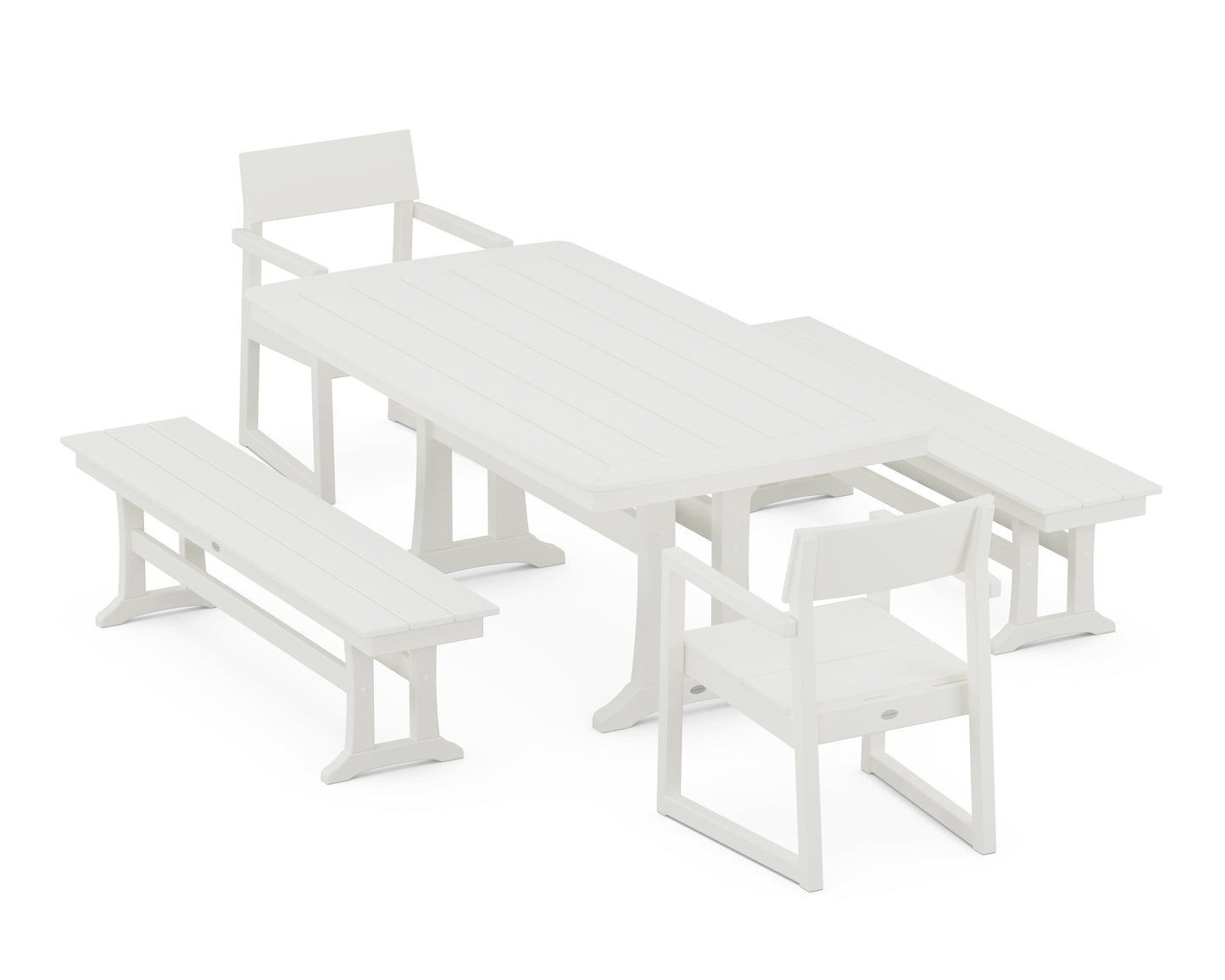 EDGE 5-Piece Dining Set with Trestle Legs