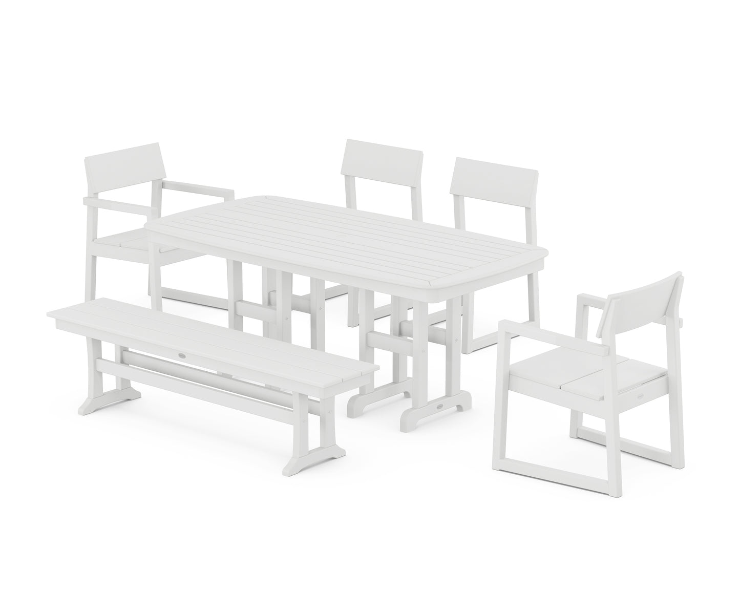 EDGE 6-Piece Dining Set with Bench