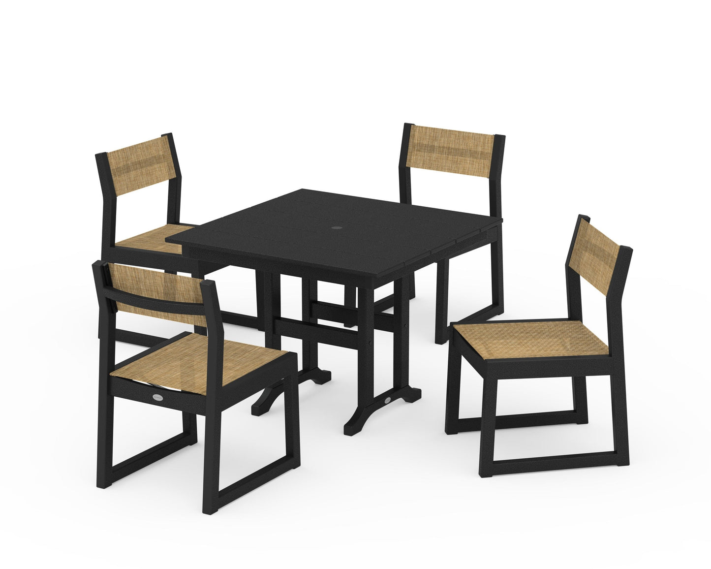 EDGE Sling Side Chair 5-Piece Farmhouse Dining Set