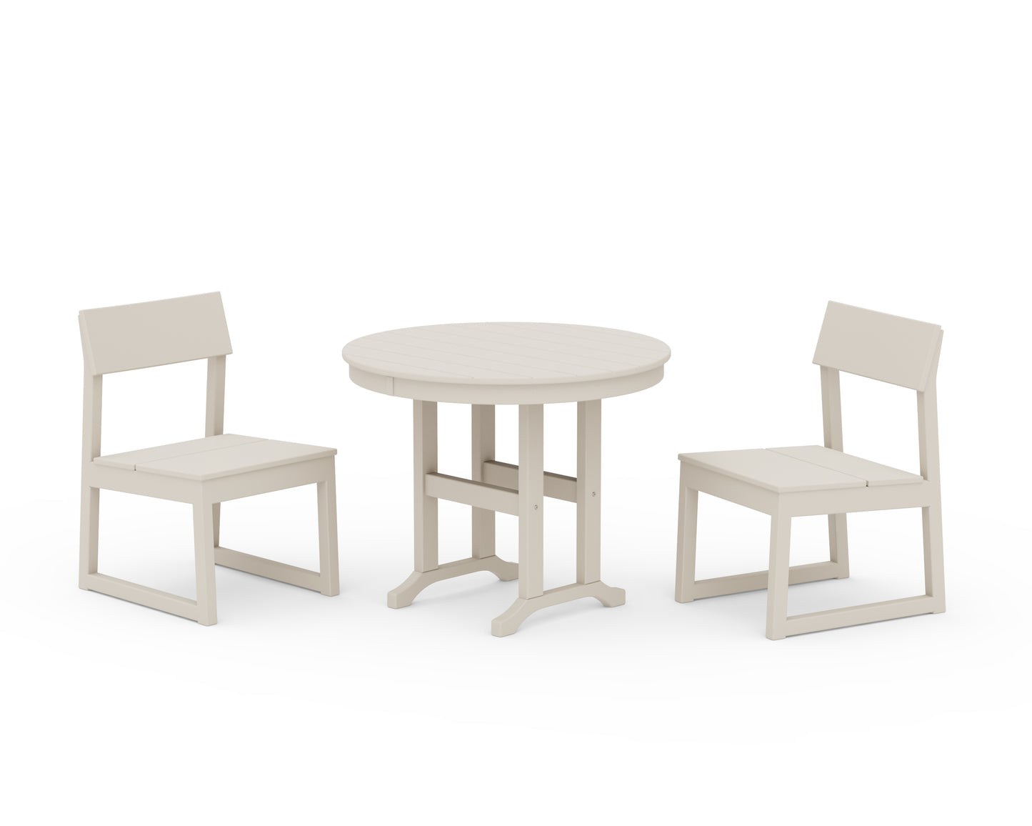 EDGE Side Chair 3-Piece Round Dining Set
