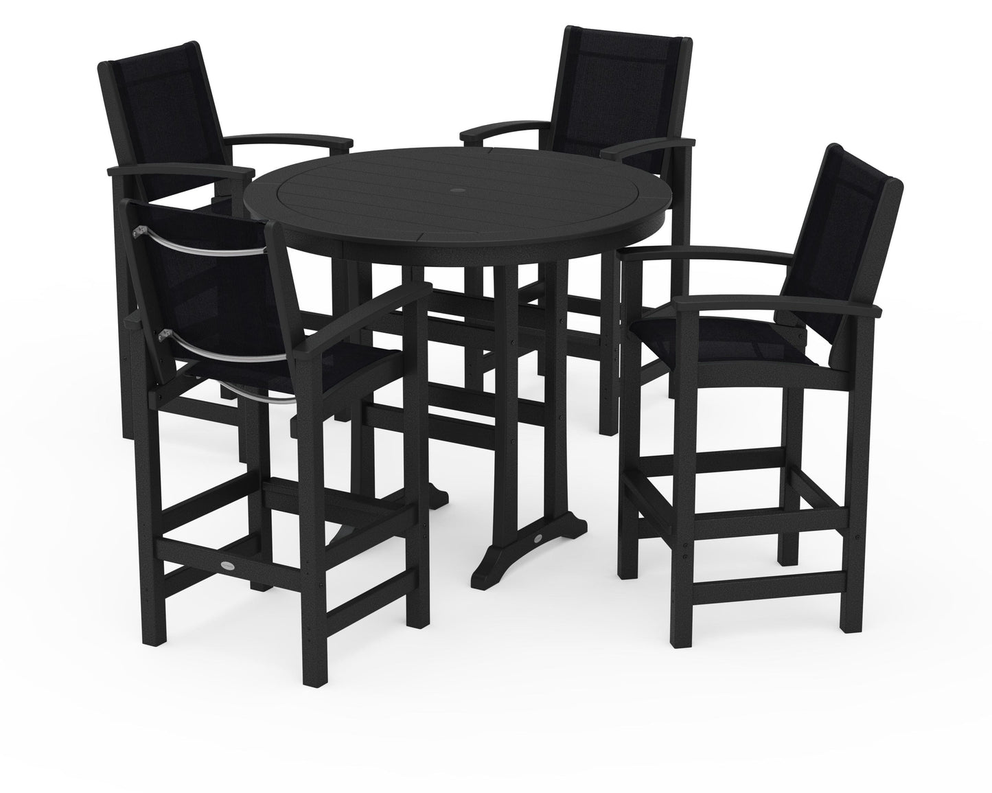 Coastal 5-Piece Nautical Trestle Bar Set