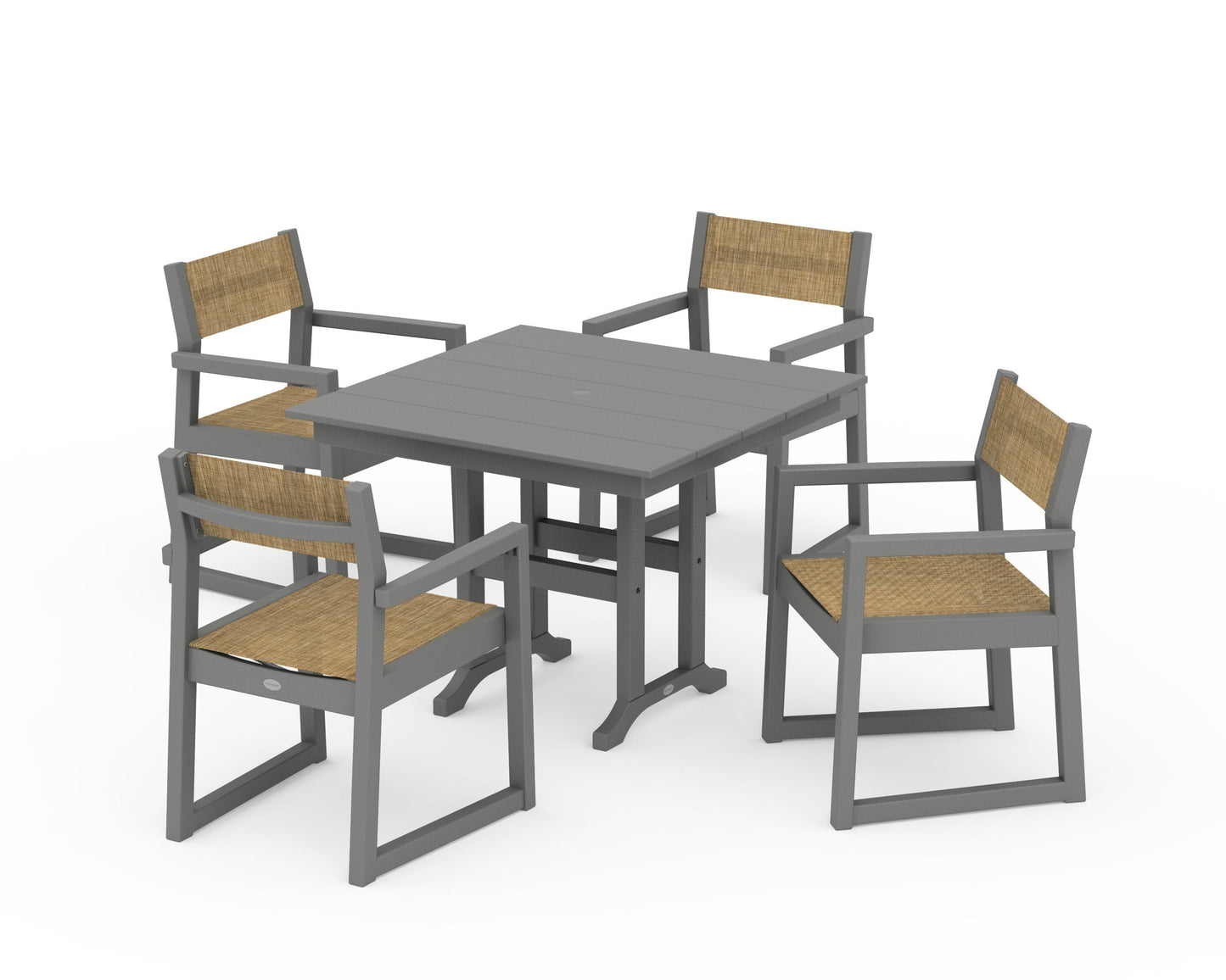 EDGE Sling Arm Chair 5-Piece Farmhouse Dining Set