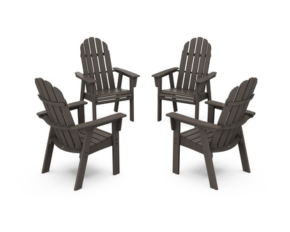 Vineyard 4-Piece Curveback Upright Adirondack Conversation Set
