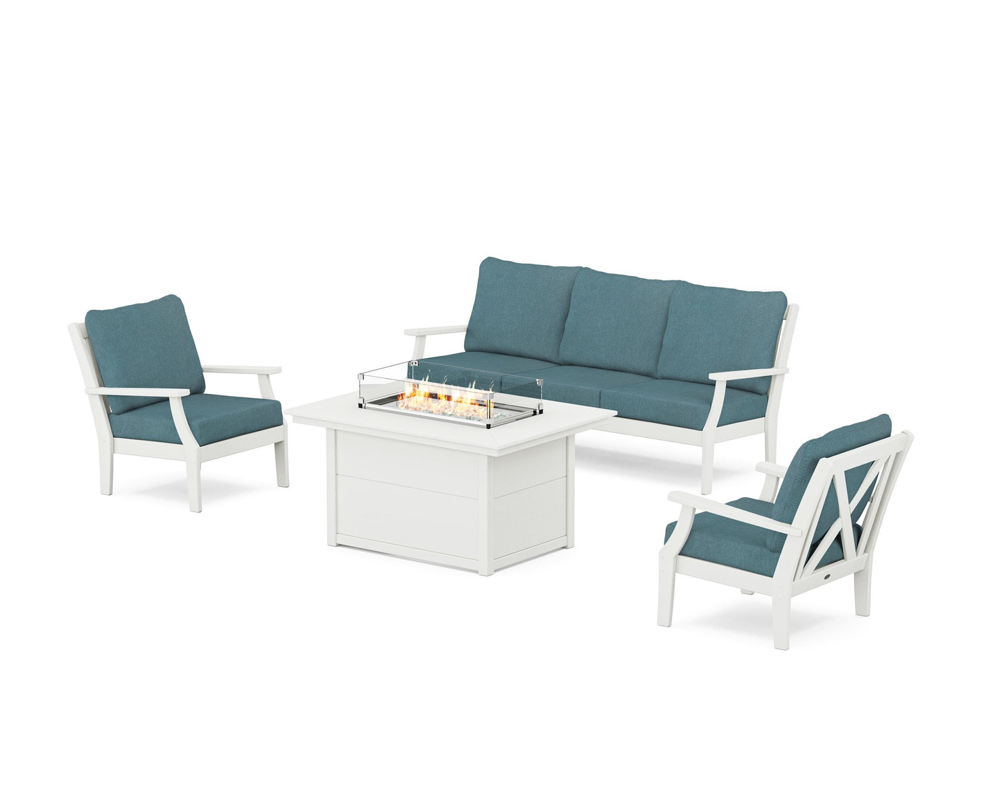 Braxton Deep Seating Fire Pit Table Set