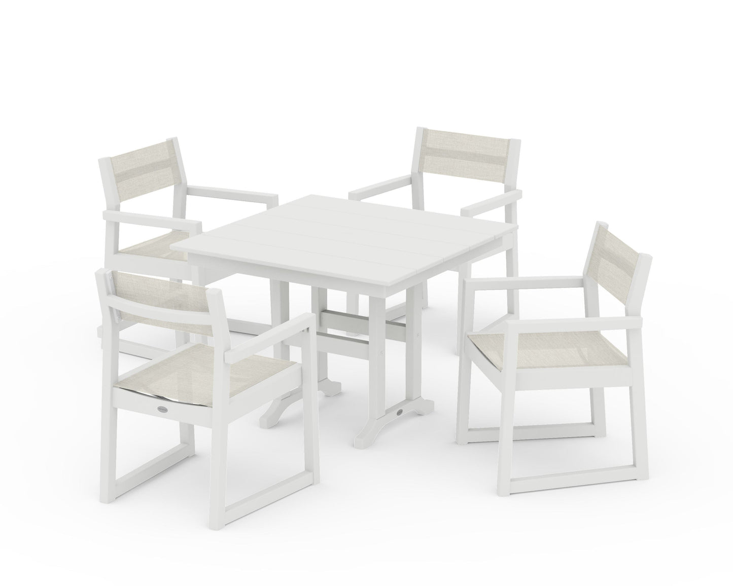 EDGE Sling Arm Chair 5-Piece Farmhouse Dining Set