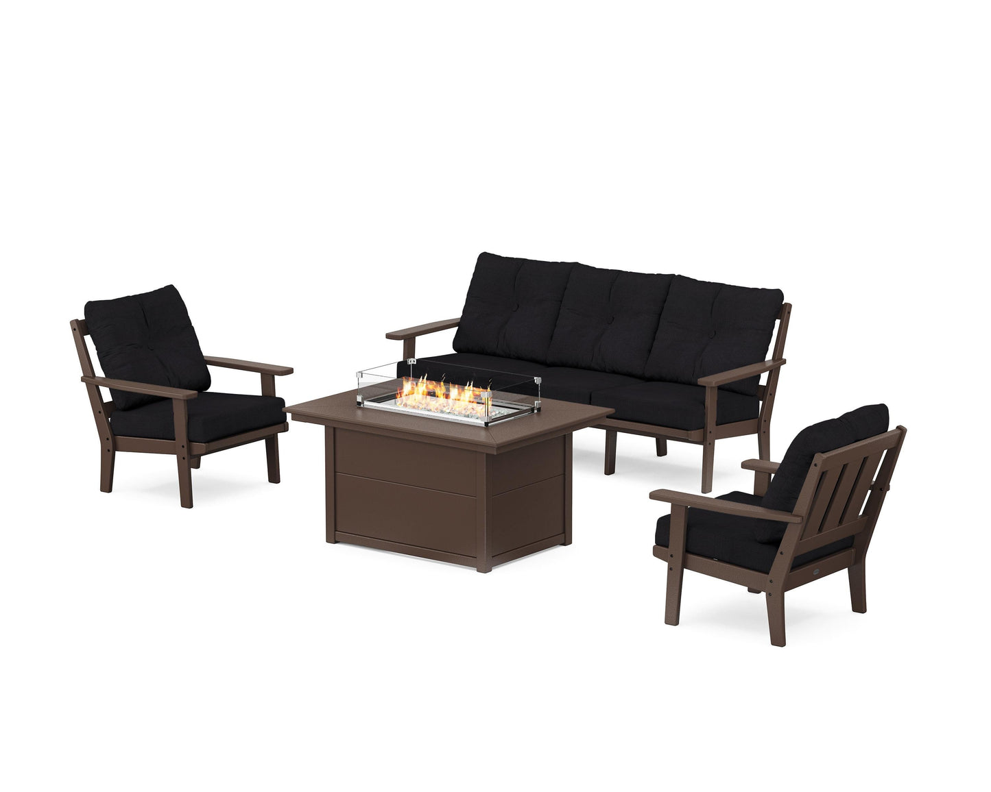 Oxford Deep Seating Fire Pit Table Set