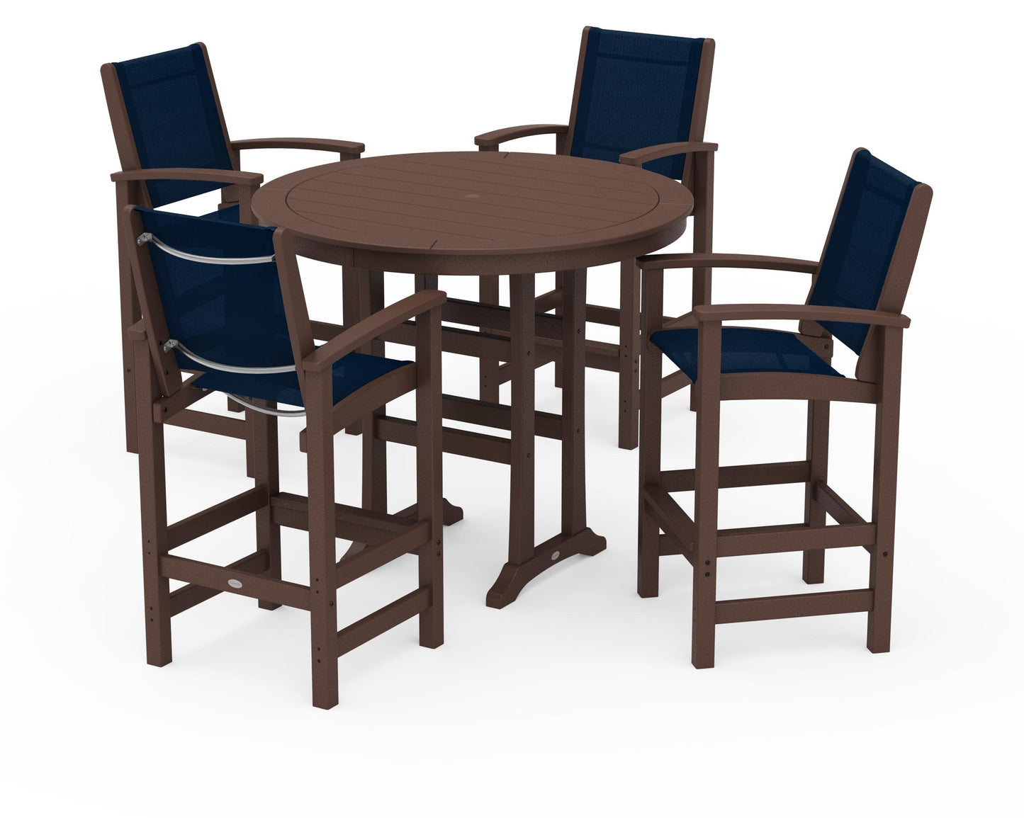 Coastal 5-Piece Nautical Trestle Bar Set