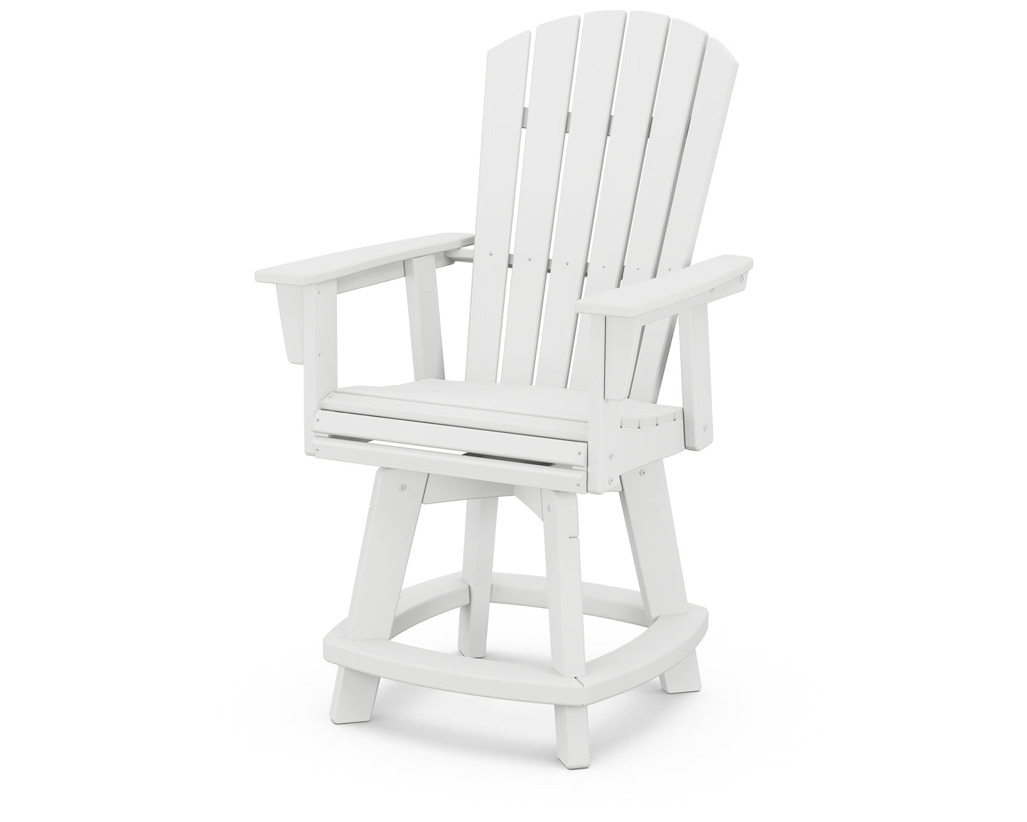 Nautical Curveback Adirondack Swivel Counter Chair