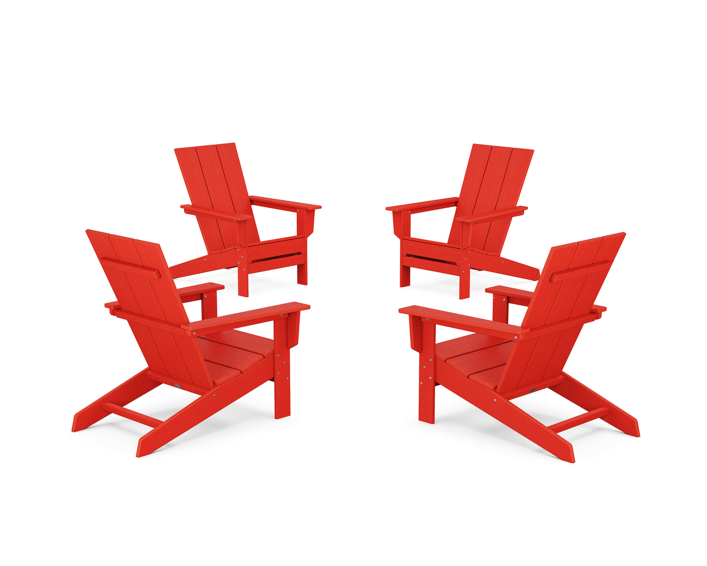 4-Piece Modern Studio Adirondack Chair Conversation Set