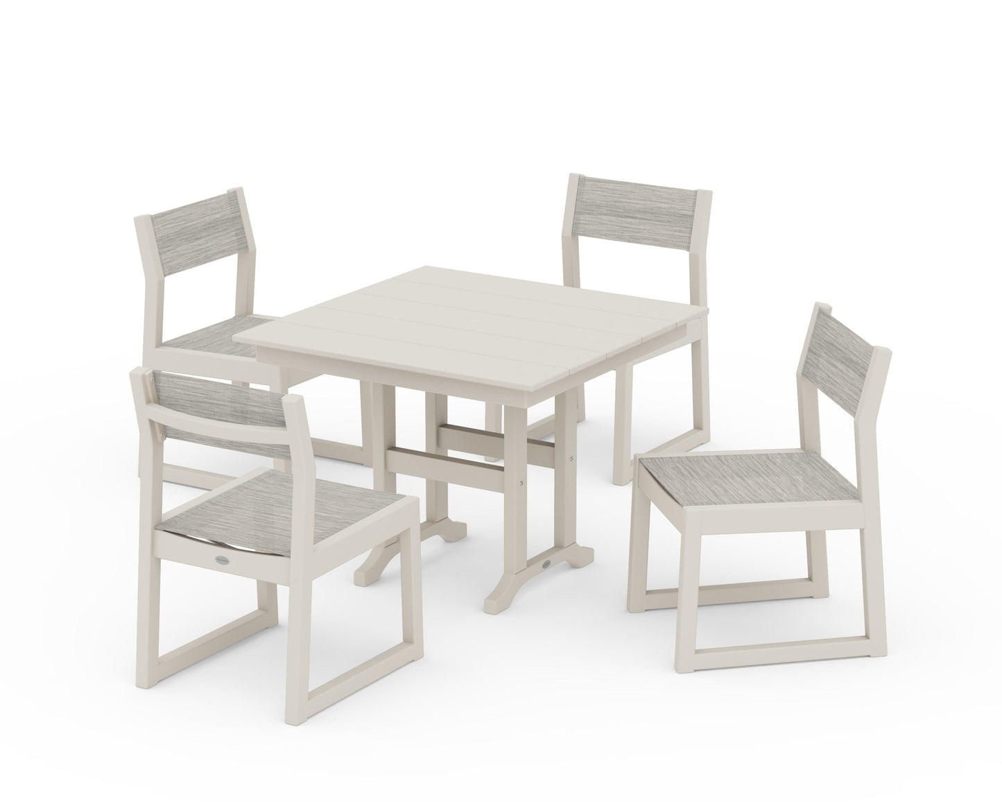 EDGE Sling Side Chair 5-Piece Farmhouse Dining Set