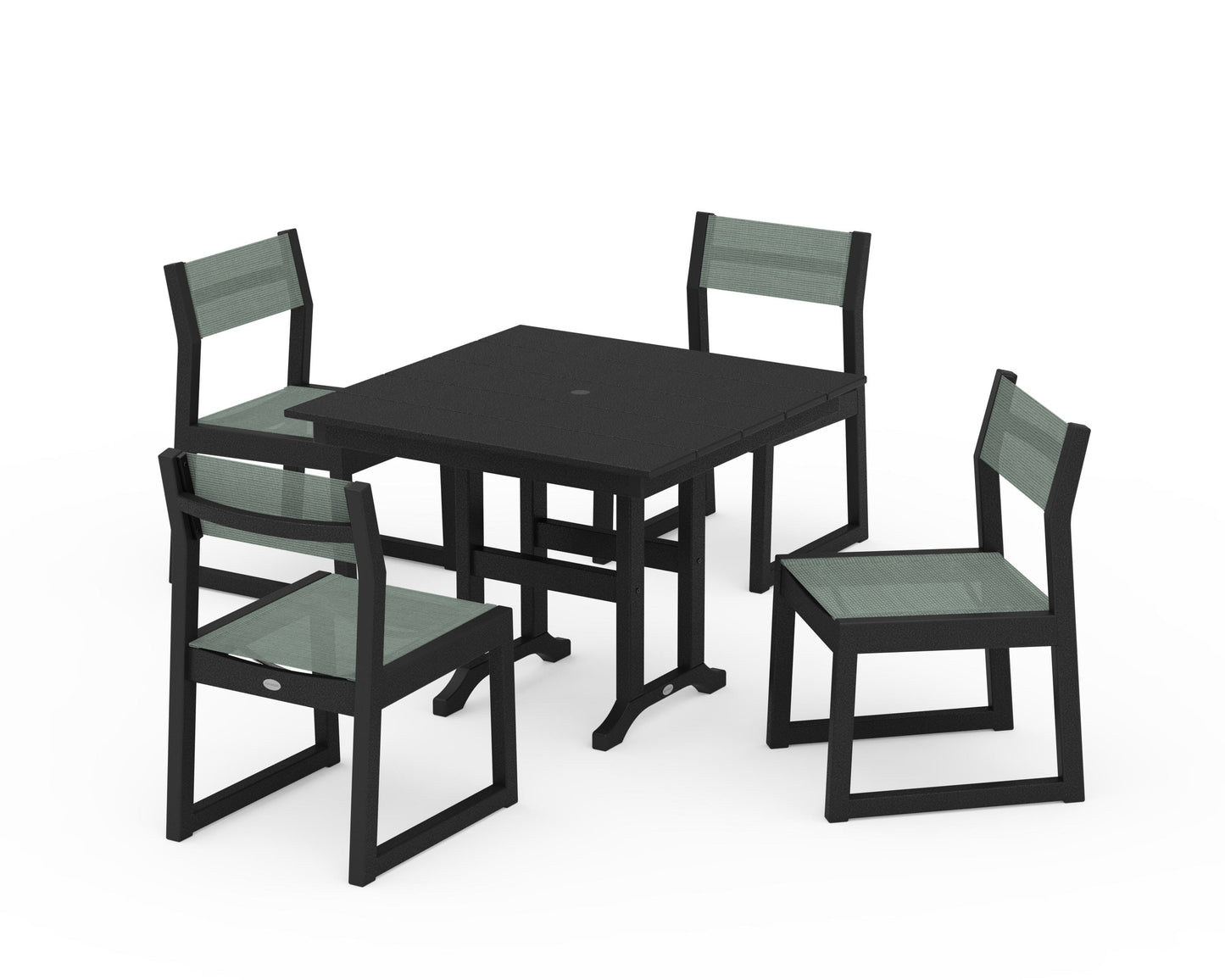 EDGE Sling Side Chair 5-Piece Farmhouse Dining Set