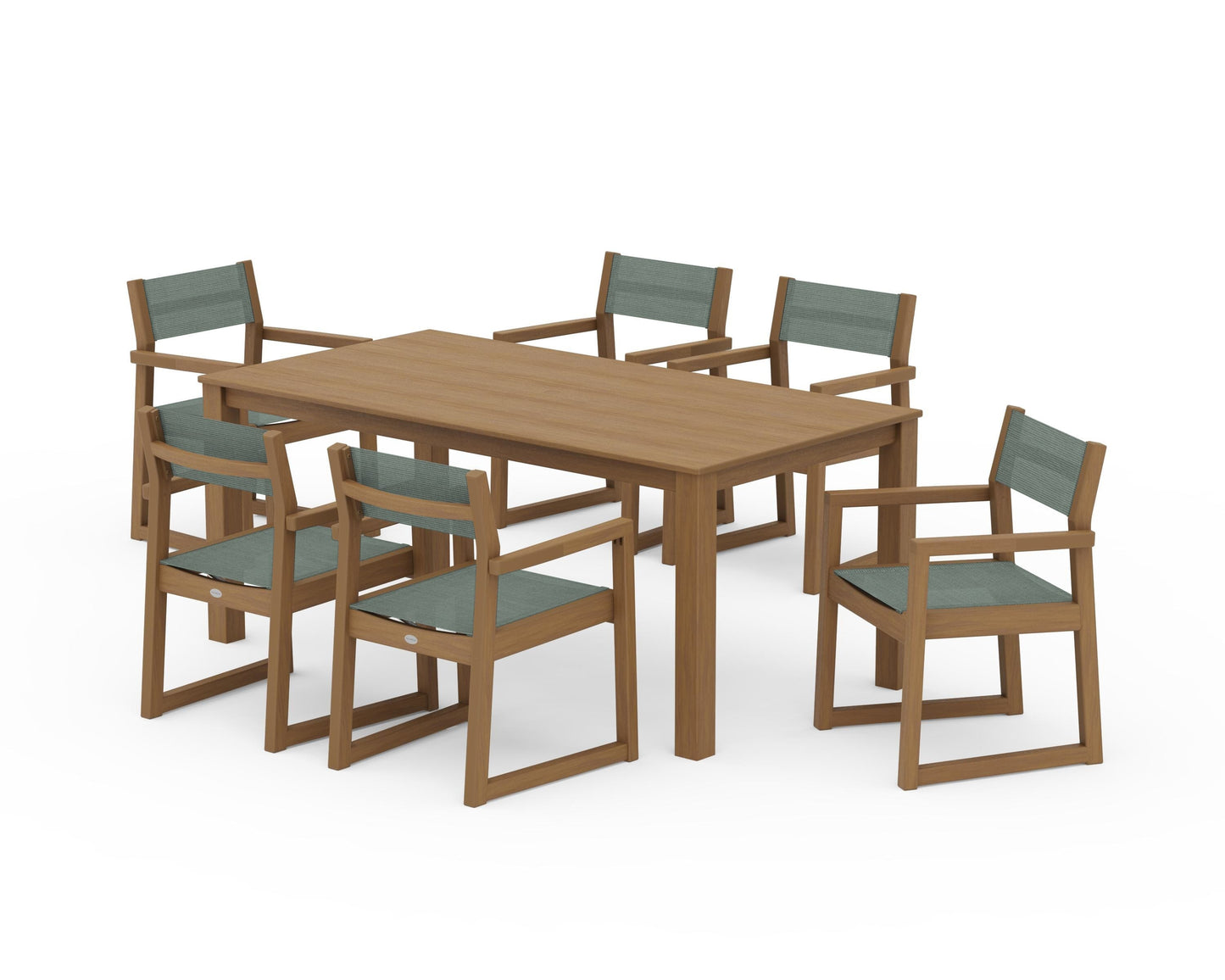 EDGE Sling Arm Chair 7-Piece Parsons Dining Set