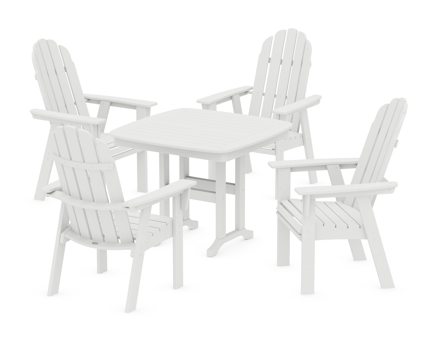 Vineyard Curveback Adirondack 5-Piece Dining Set