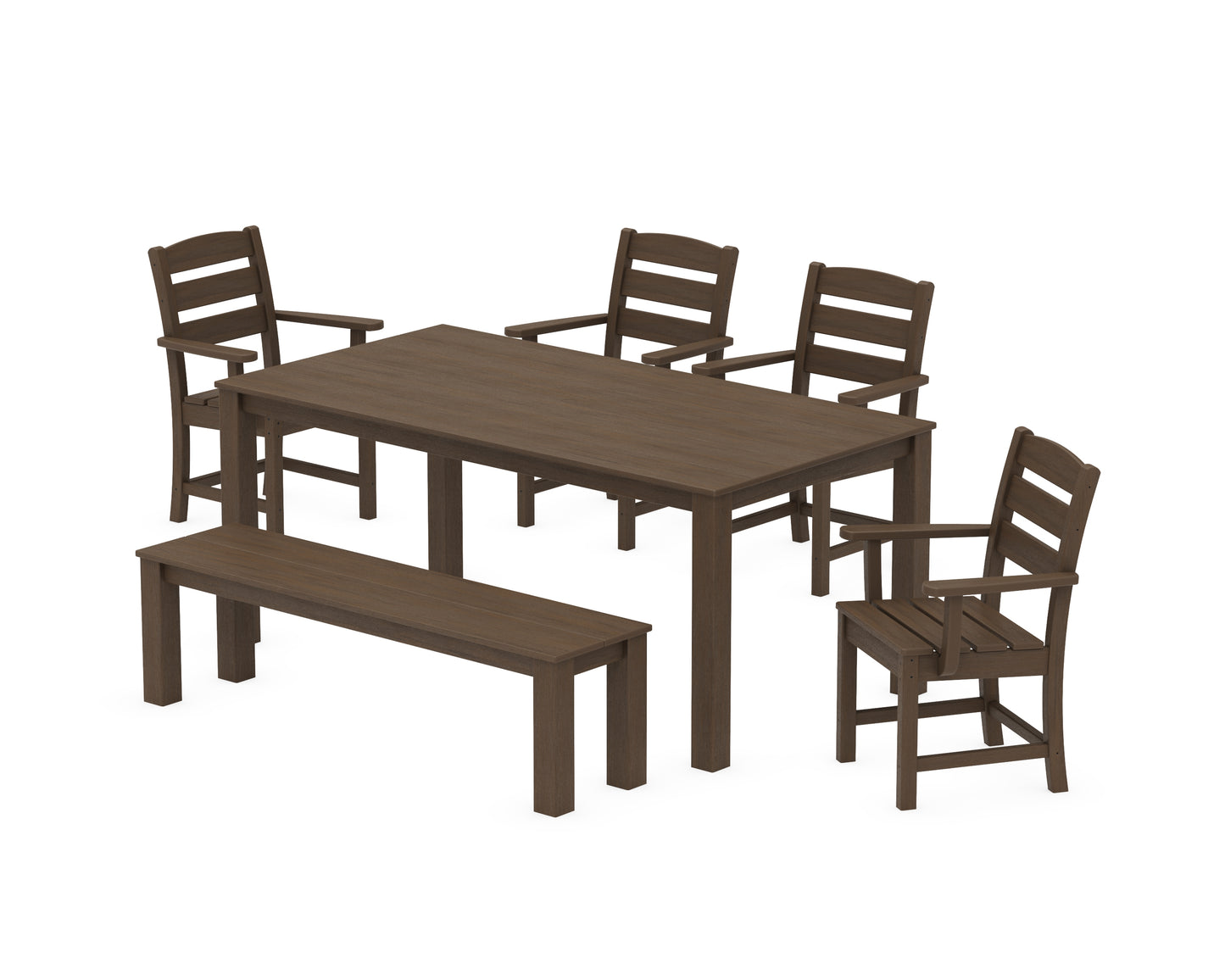 Lakeside 6-Piece Parsons Dining Set with Bench