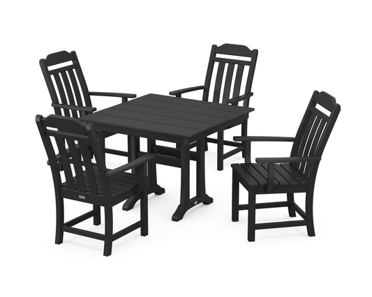 Country Living 5-Piece Farmhouse Dining Set with Trestle Legs