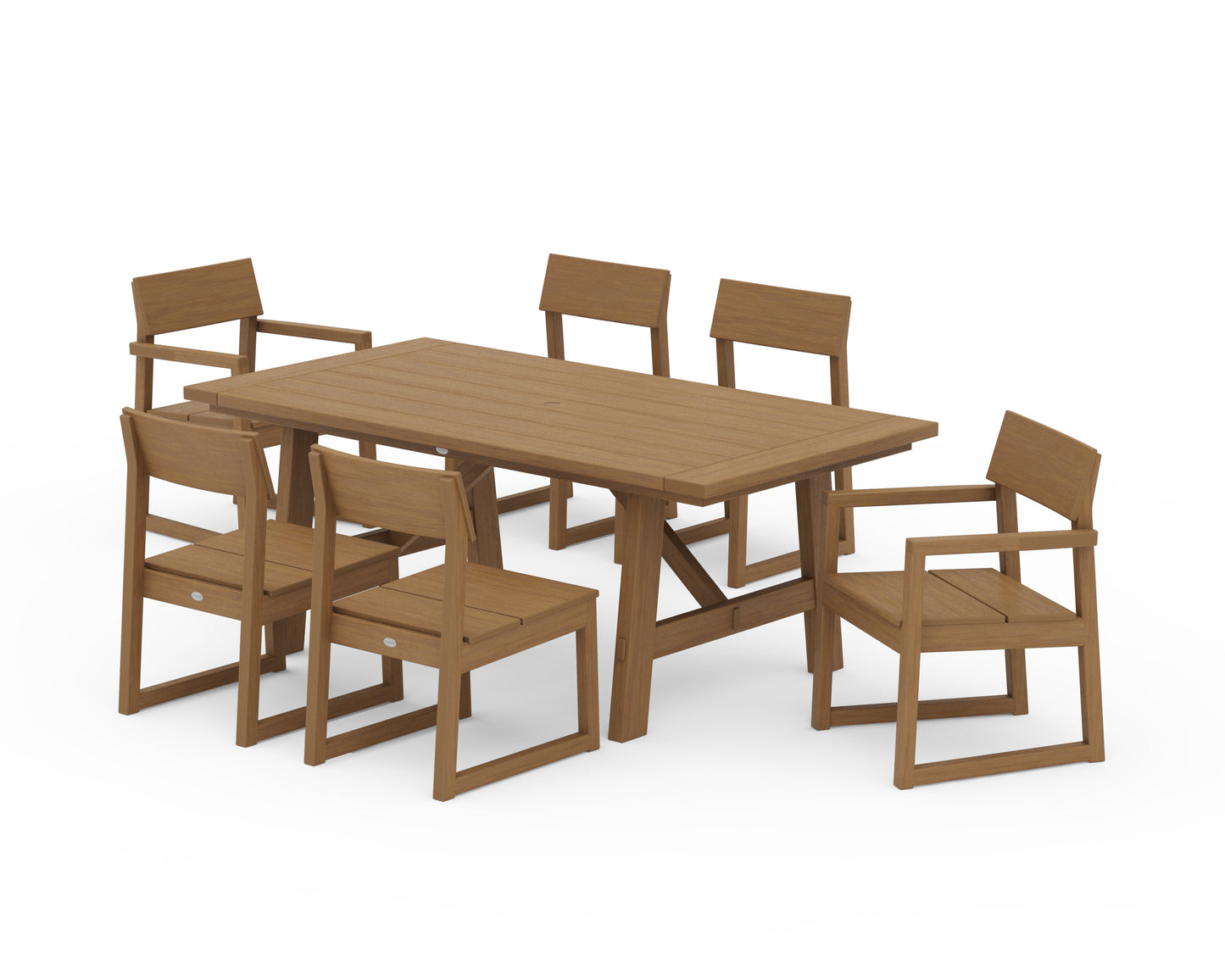 EDGE 7-Piece Rustic Farmhouse Dining Set