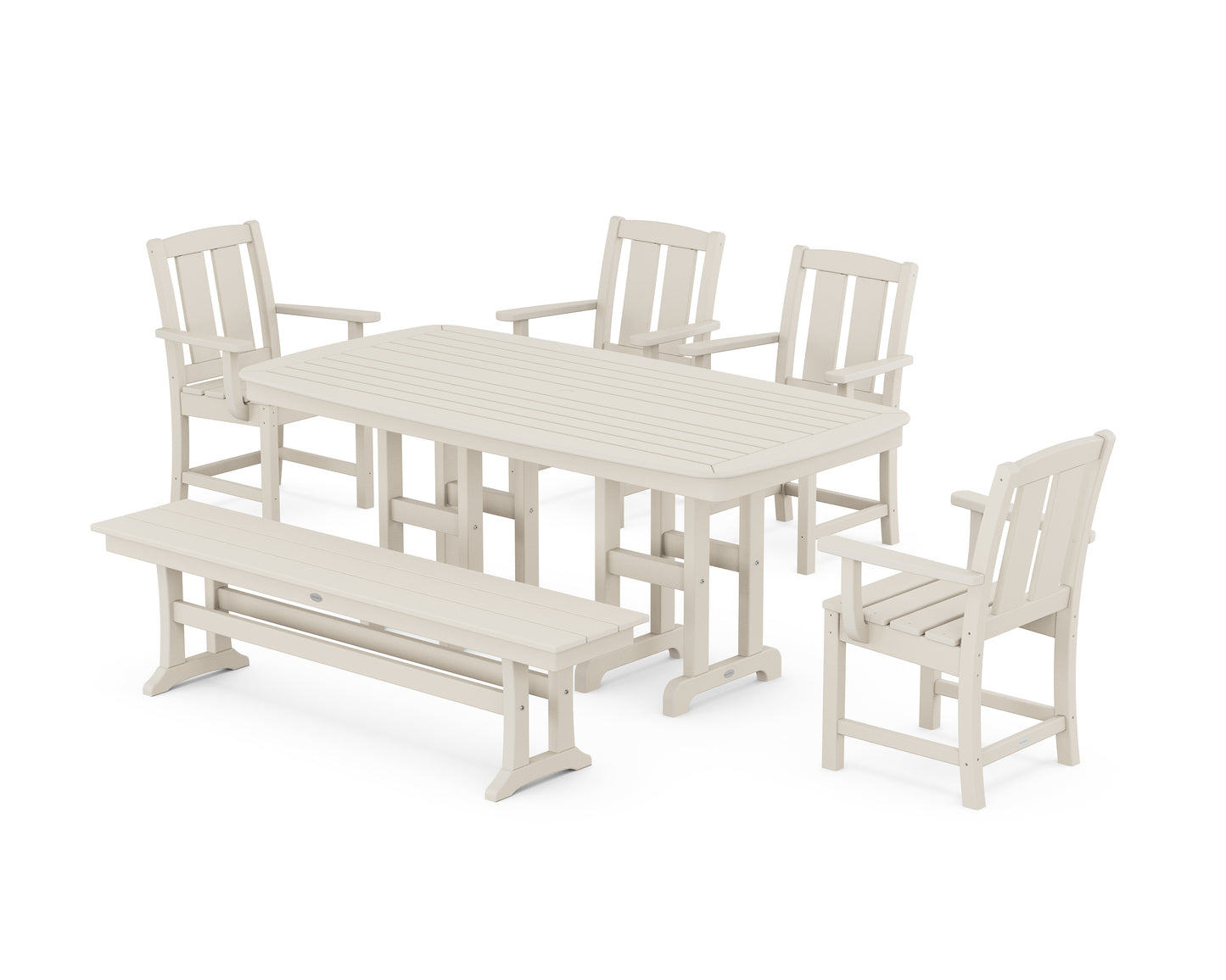 Mission 6-Piece Dining Set with Bench