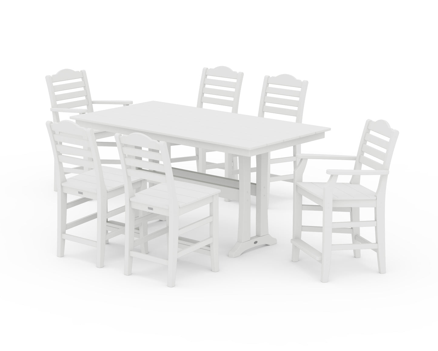 Savannah 7-Piece Farmhouse Counter Set with Trestle Legs