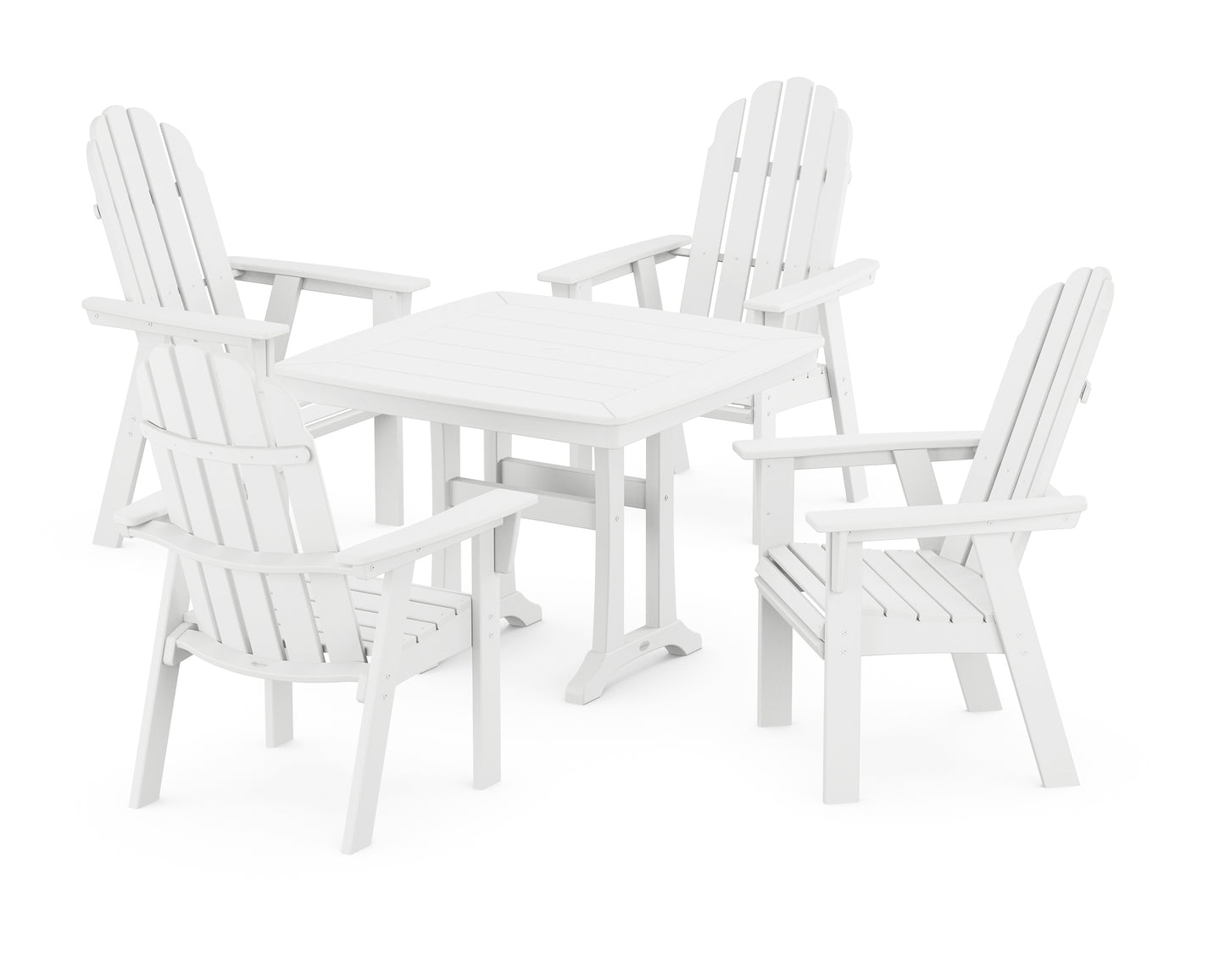 Vineyard Adirondack 5-Piece Dining Set with Trestle Legs