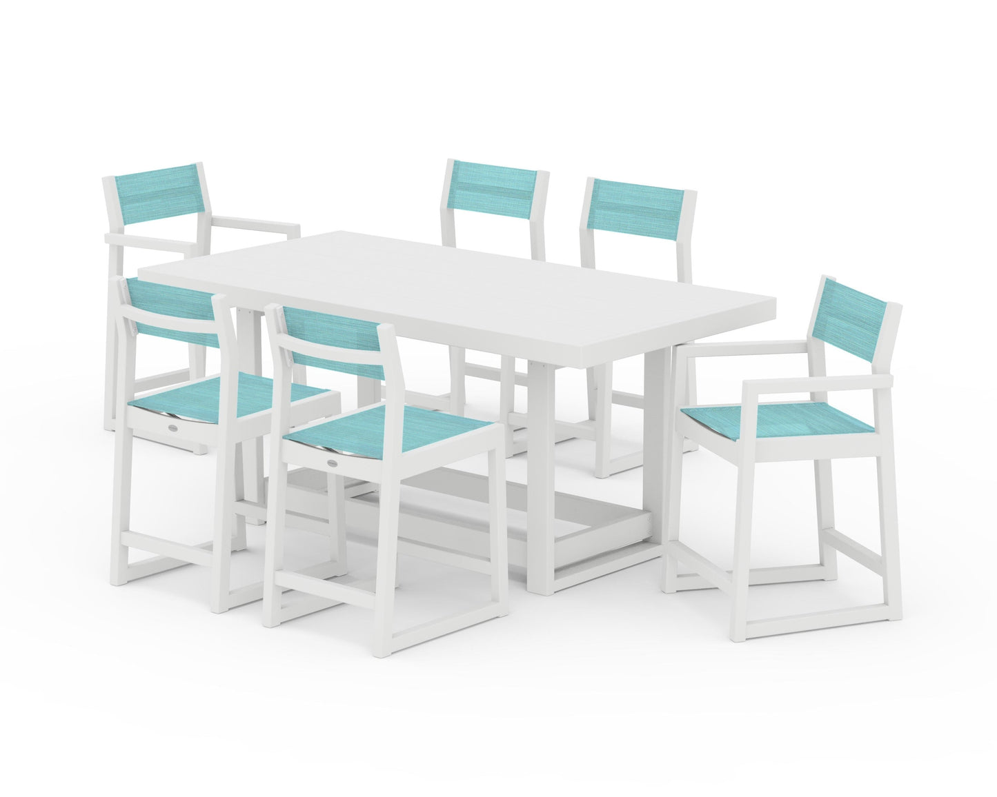 EDGE Sling 7-Piece Counter Table Set