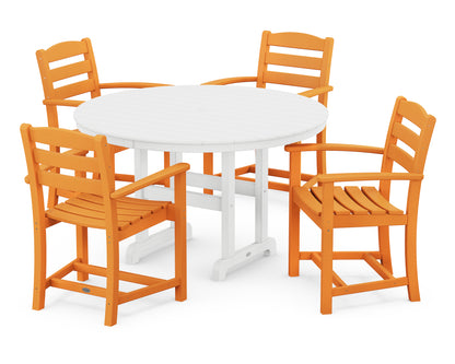 La Casa Cafâ€š 5-Piece Round Farmhouse Dining Set