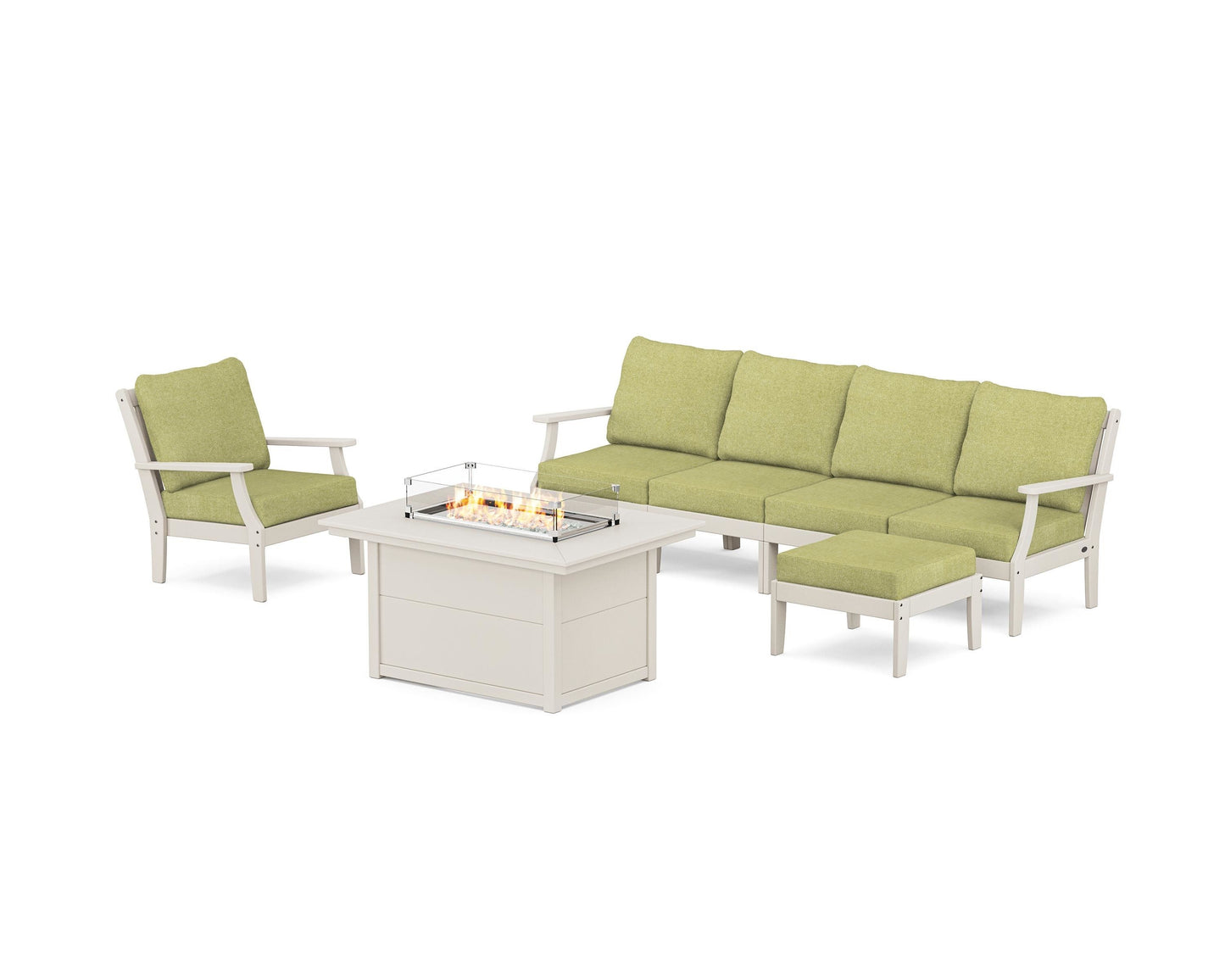 Braxton Sectional Lounge and Fire Pit Set