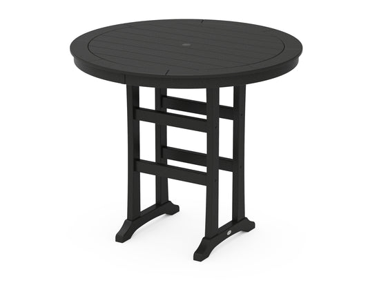 Nautical Trestle 48" Round Bar Table