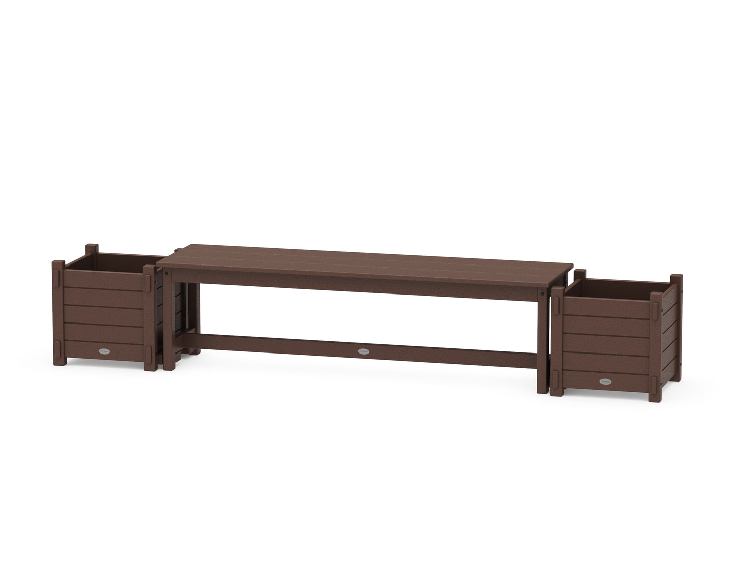 60" Nautical Straight Planter Bench Set