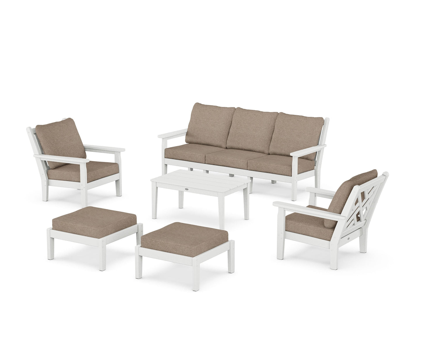 Chippendale 6-Piece Lounge Sofa Set