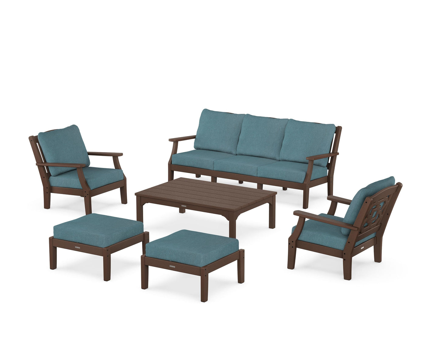 Chinoiserie 6-Piece Lounge Sofa Set