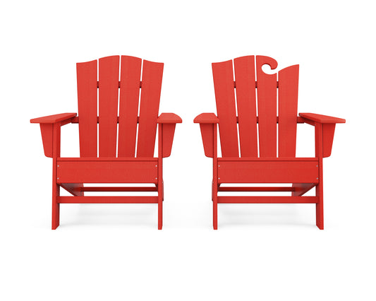 Wave 2-Piece Adirondack Chair Set with The Crest Chair