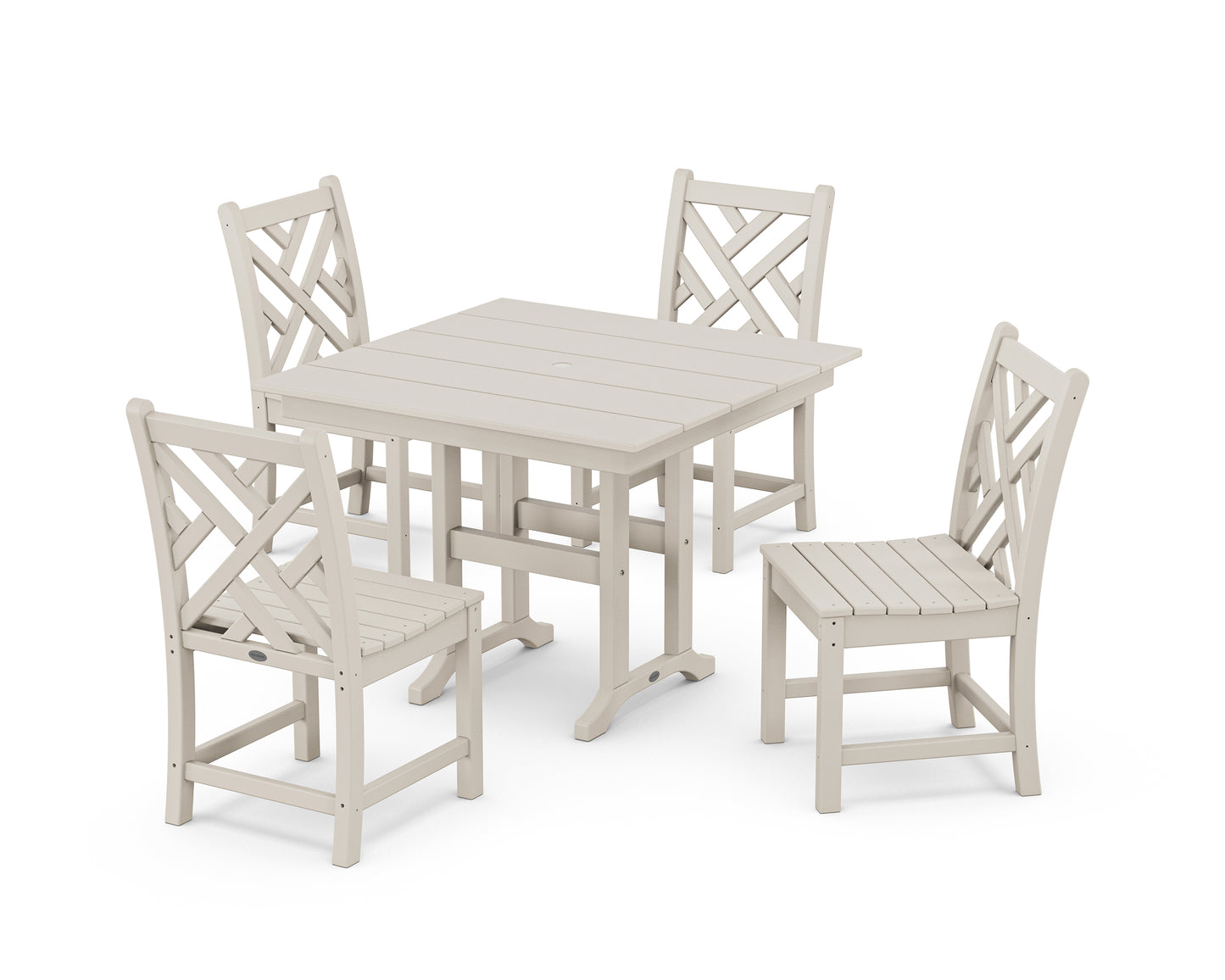 Chippendale Side Chair 5-Piece Farmhouse Dining Set