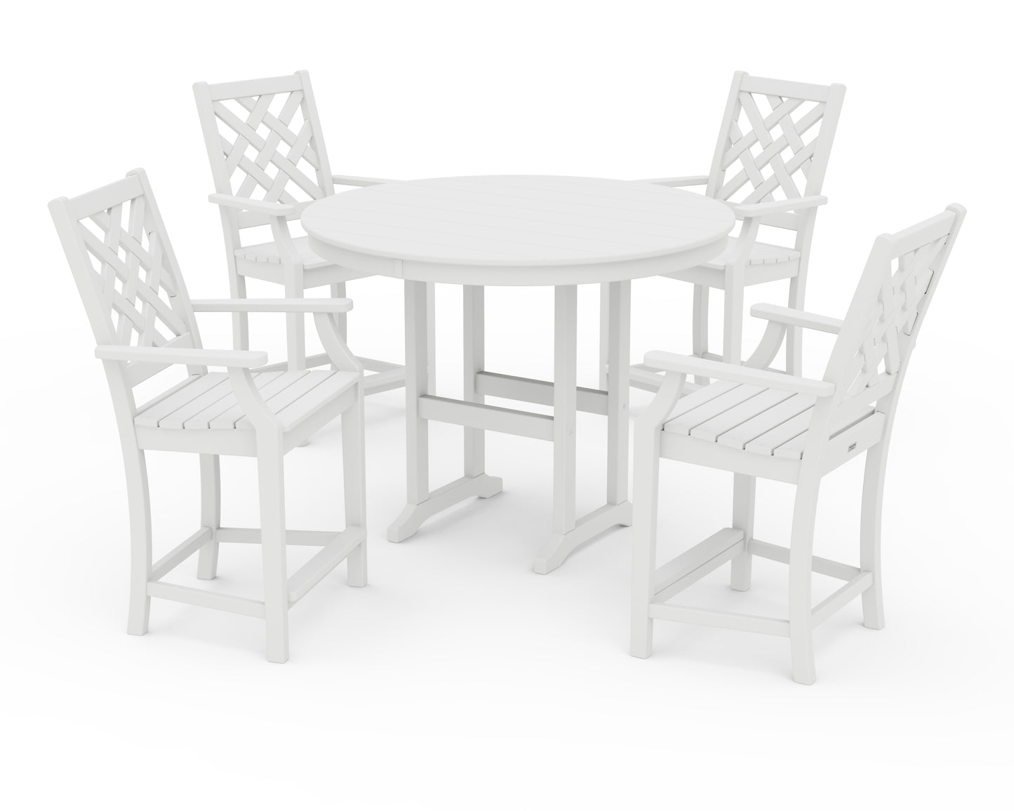 Wovendale 5-Piece Round Farmhouse Counter Set