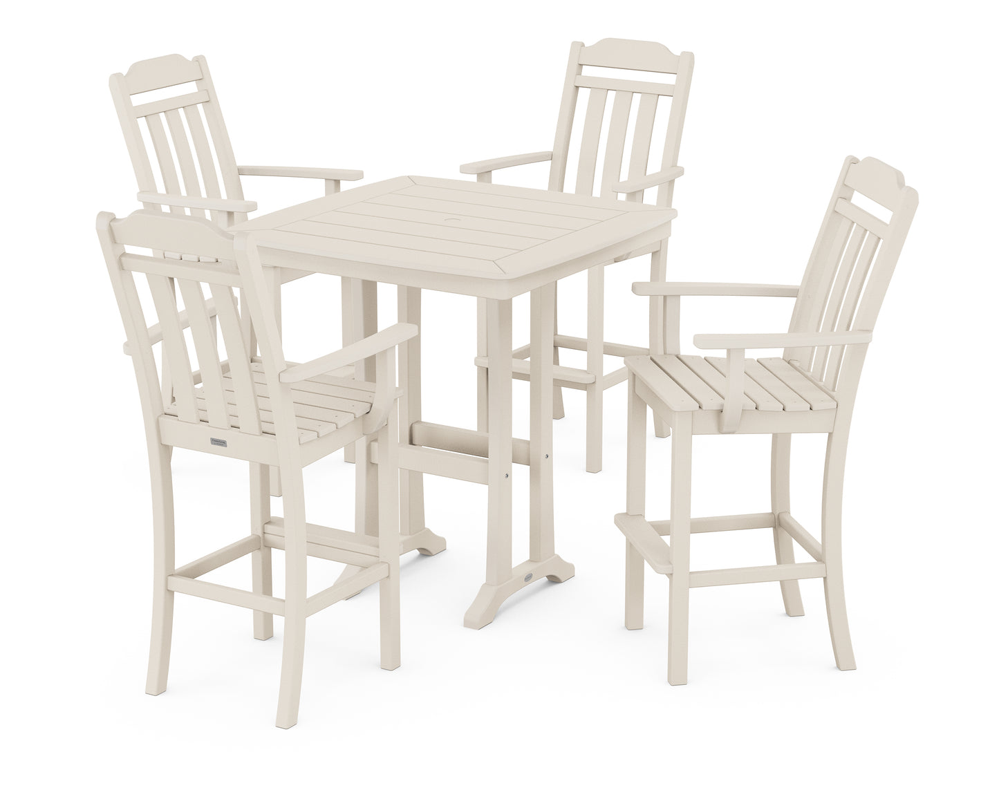 Cottage 5-Piece Bar Set with Trestle Legs