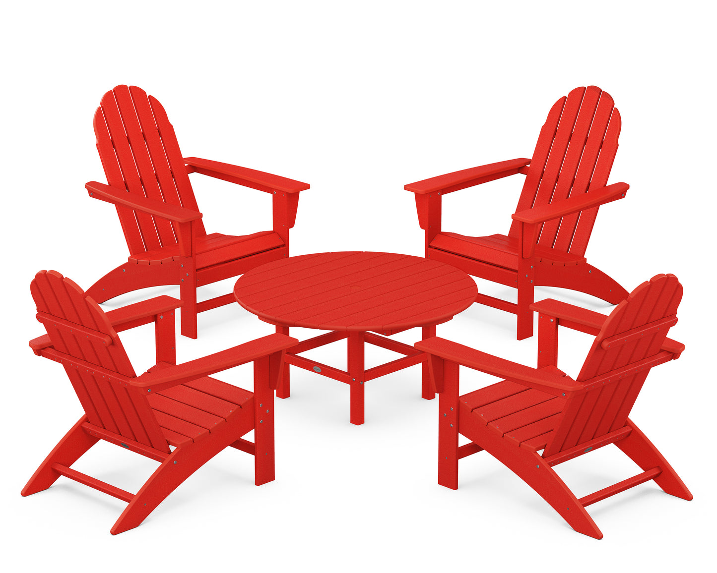 Vineyard 5-Piece Adirondack Chair Conversation Set