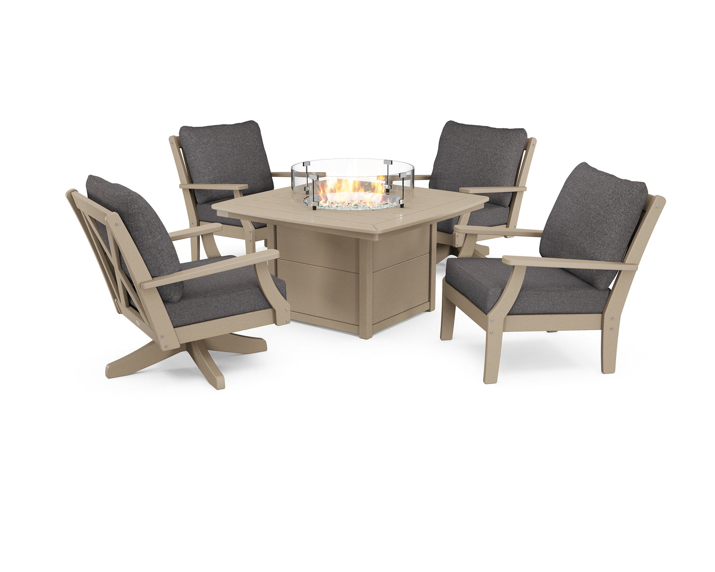 Braxton 5-Piece Deep Seating Set with Fire Table