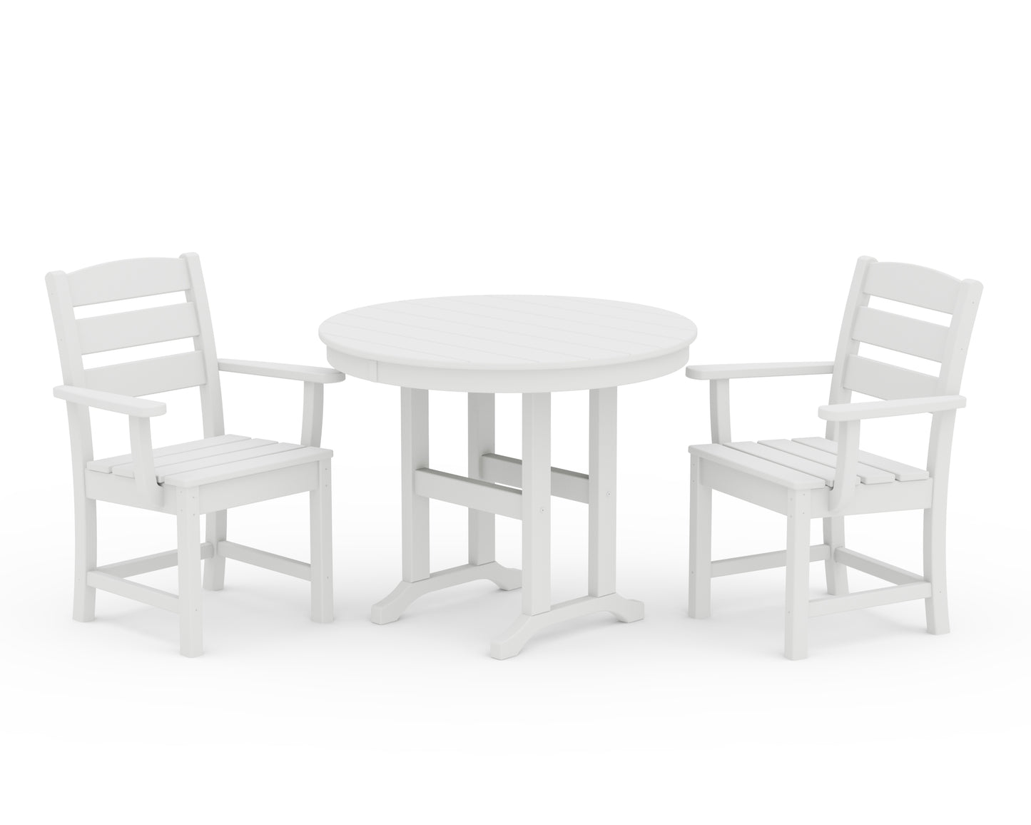 Lakeside 3-Piece Round Dining Set