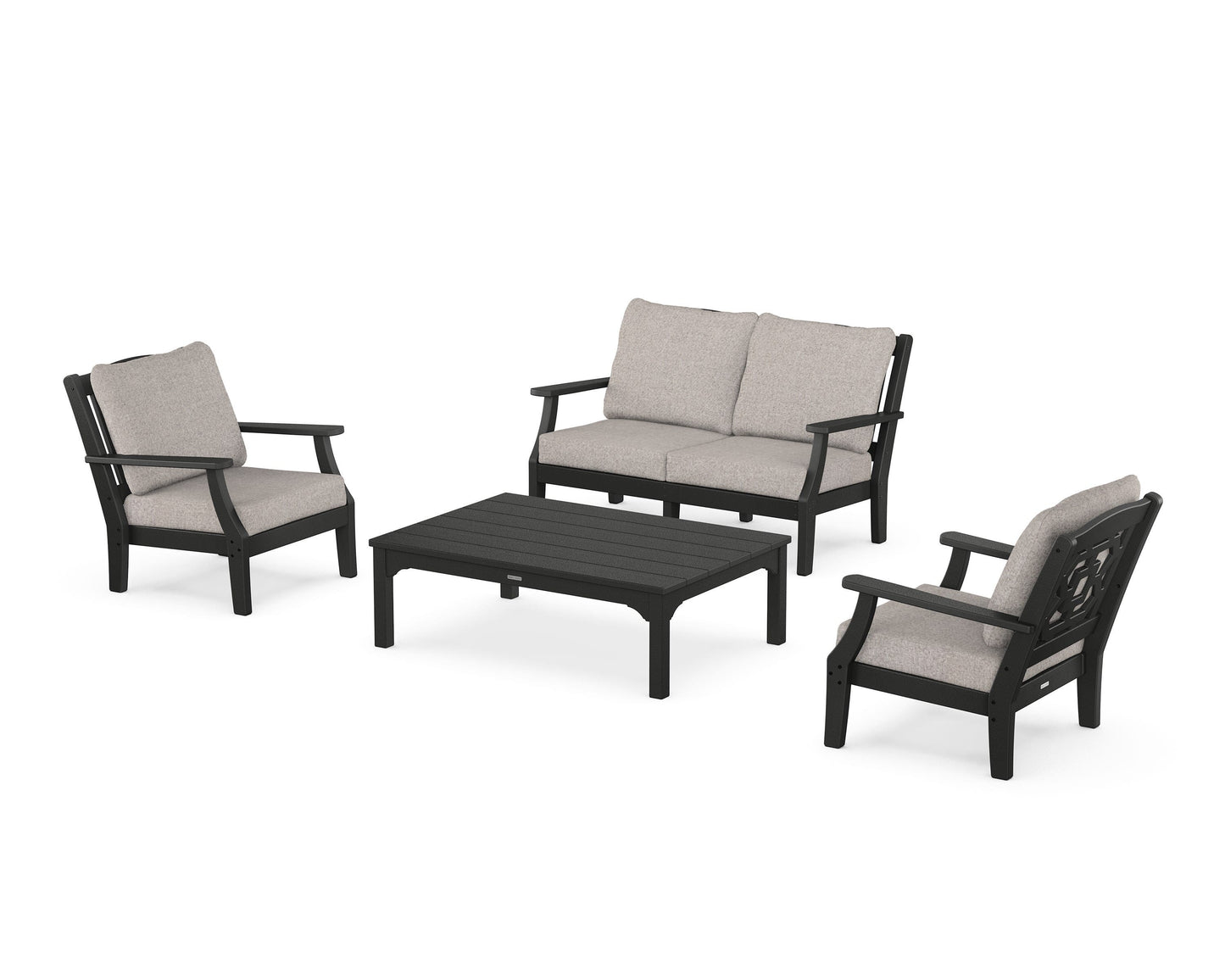 Chinoiserie 4-Piece Deep Seating Set with Loveseat