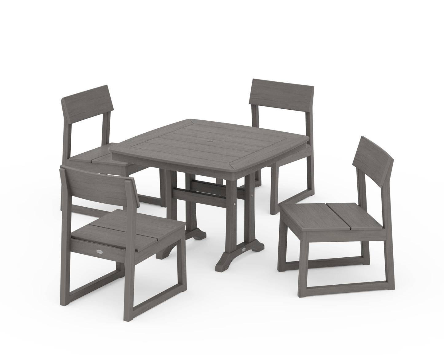 EDGE Side Chair 5-Piece Dining Set with Trestle Legs