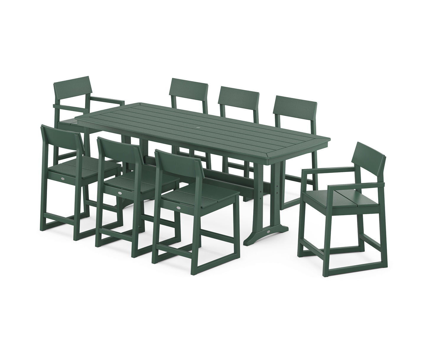 EDGE 9-Piece Counter Set with Trestle Legs