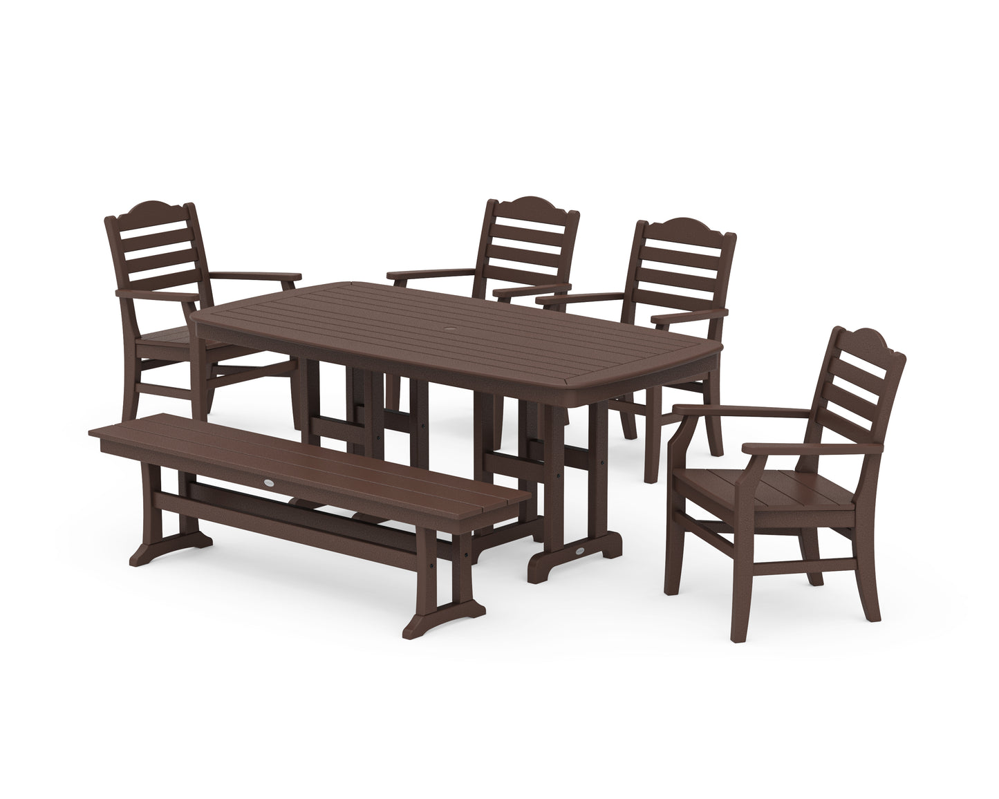 Savannah 6-Piece Farmhouse Dining Set with Bench