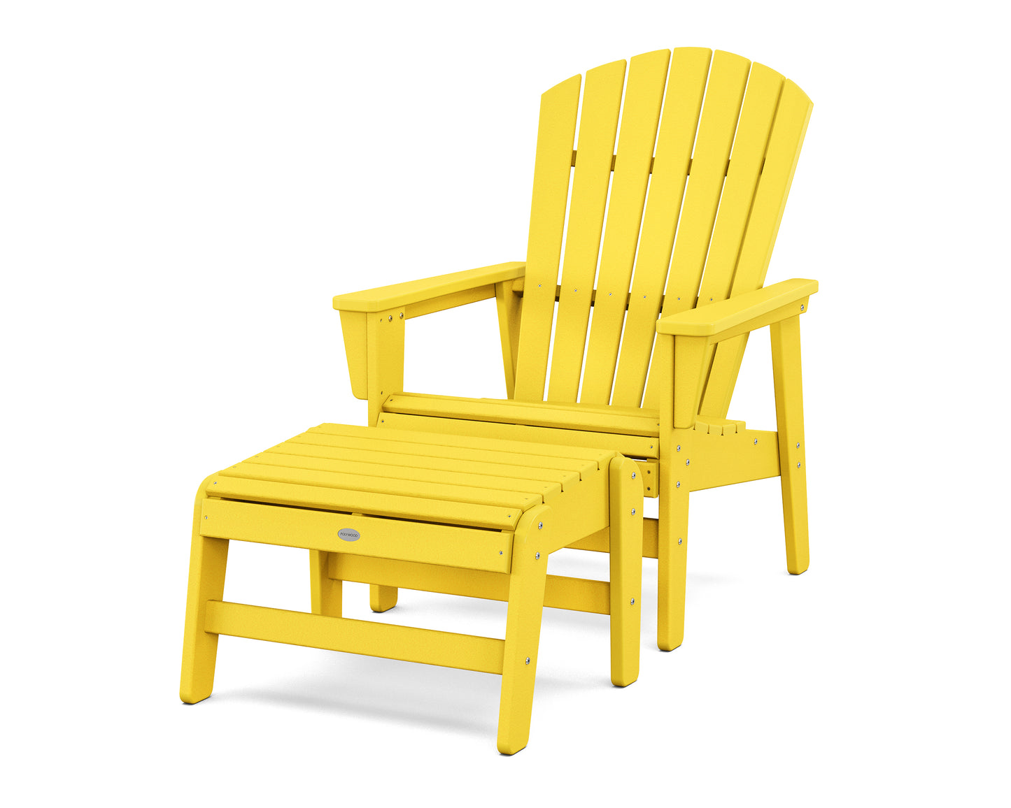 Nautical Grand Upright Adirondack Chair with Ottoman