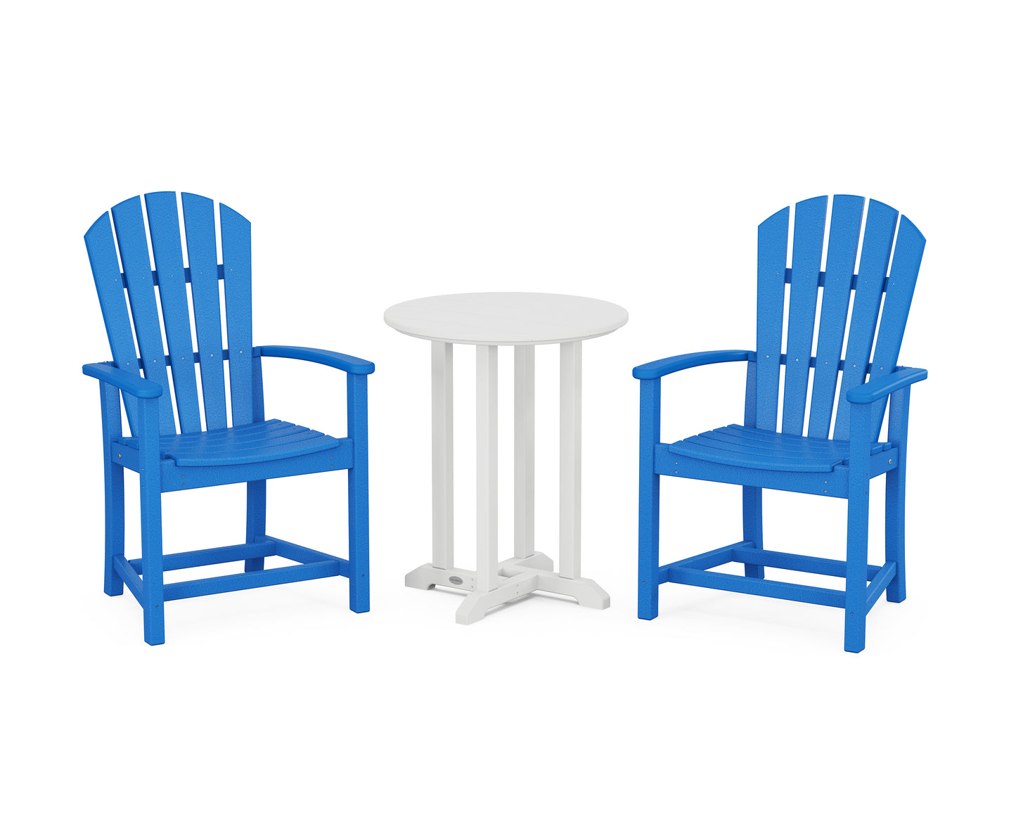 Palm Coast 3-Piece Round Farmhouse Bistro Dining Set
