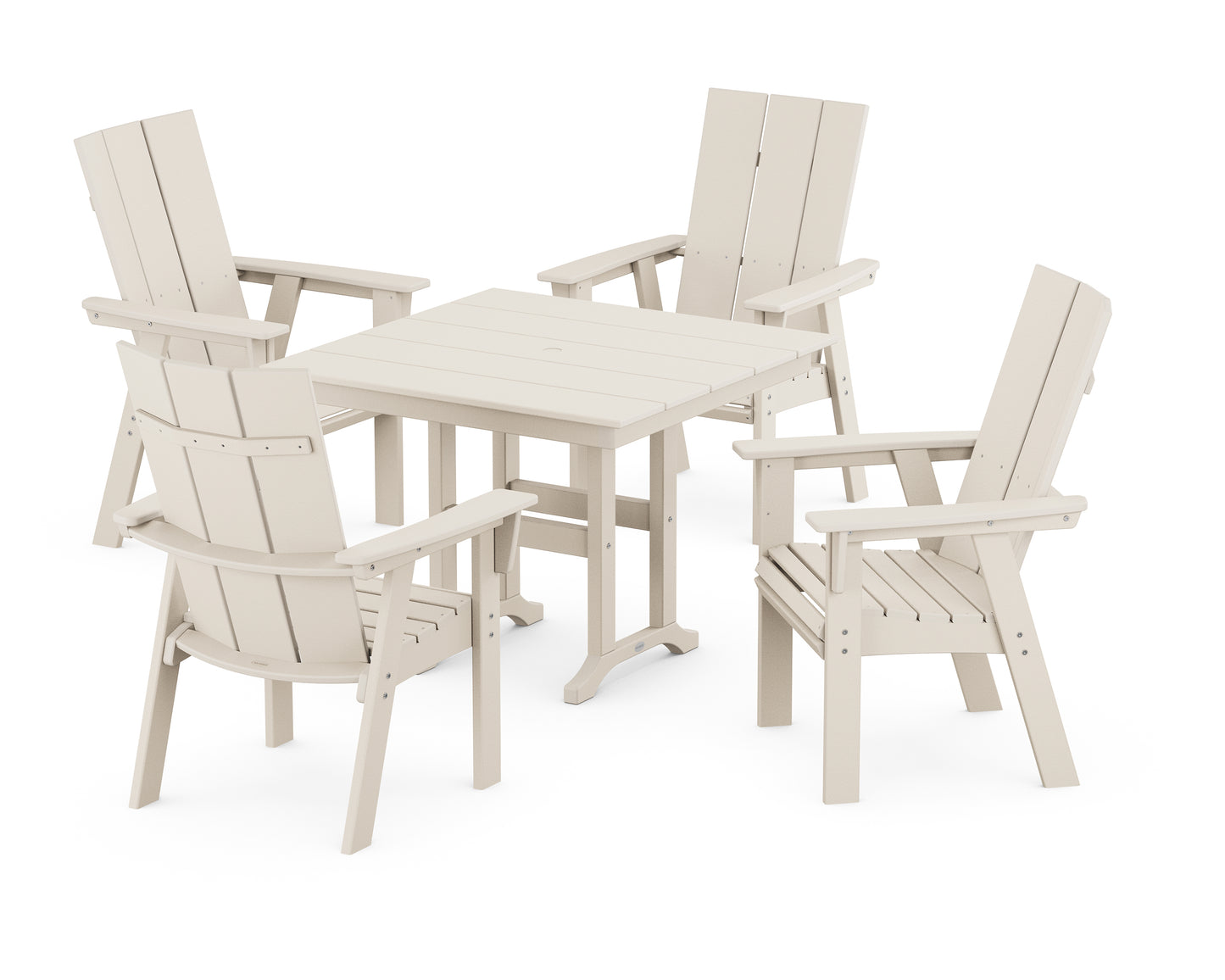 Modern Adirondack 5-Piece Farmhouse Dining Set