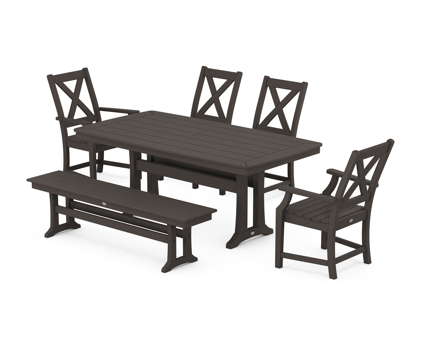 Braxton 6-Piece Dining Set with Trestle Legs