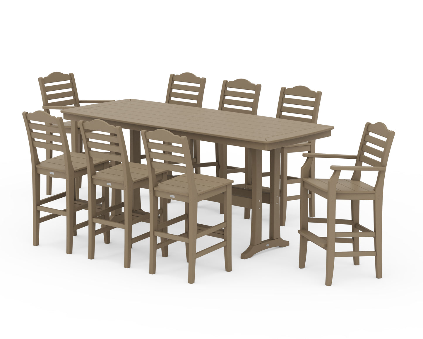 Savannah 9-Piece Bar Set with Trestle Legs