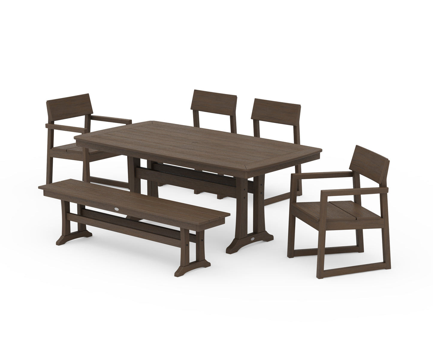 EDGE 6-Piece Dining Set with Trestle Legs